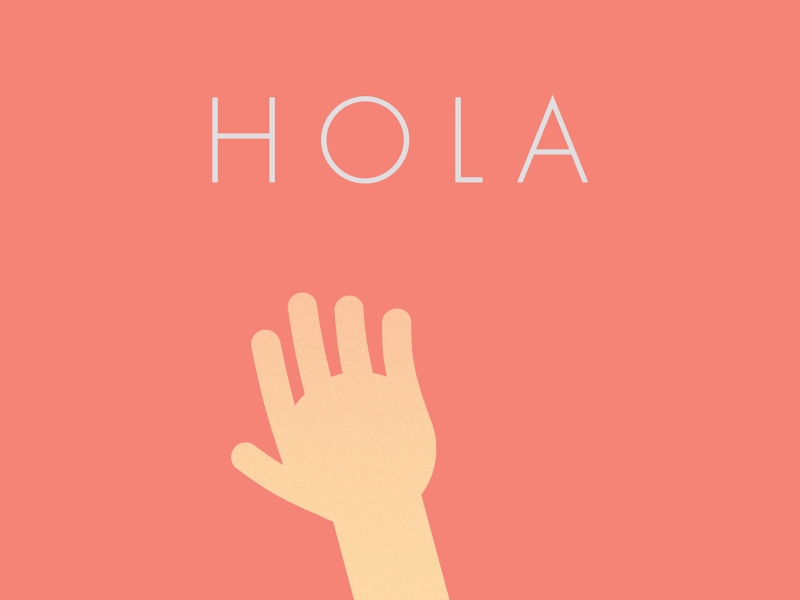 Hola - Hello - Olá - Salut - Hallo salut hallo olá hola hello gif art 2d animation