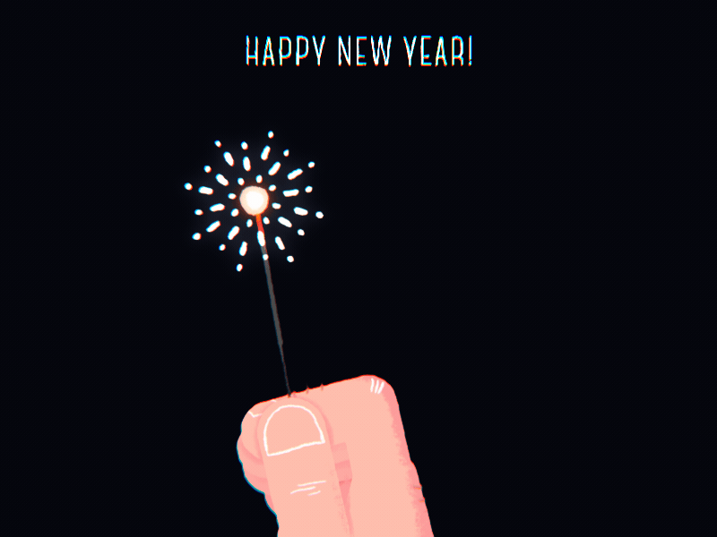Happy New Year 2d animación animation art arte año nuevo chispeador feliz año nuevo happy new year new year spárkles