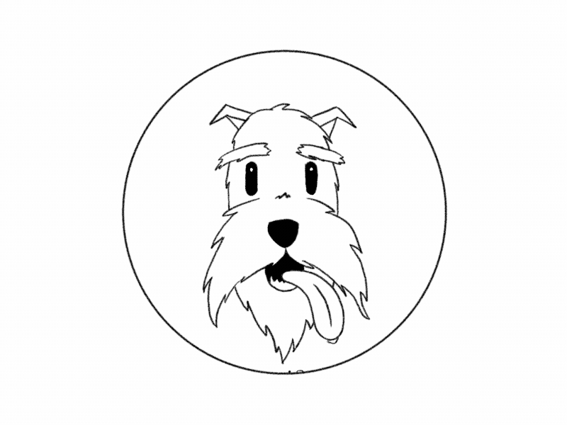 Anitober Day 06: Drooling 2d animación animation anitober anitober 2018 art black and white cel animation character dog drooling frame by frame illustration inktober tvpaint