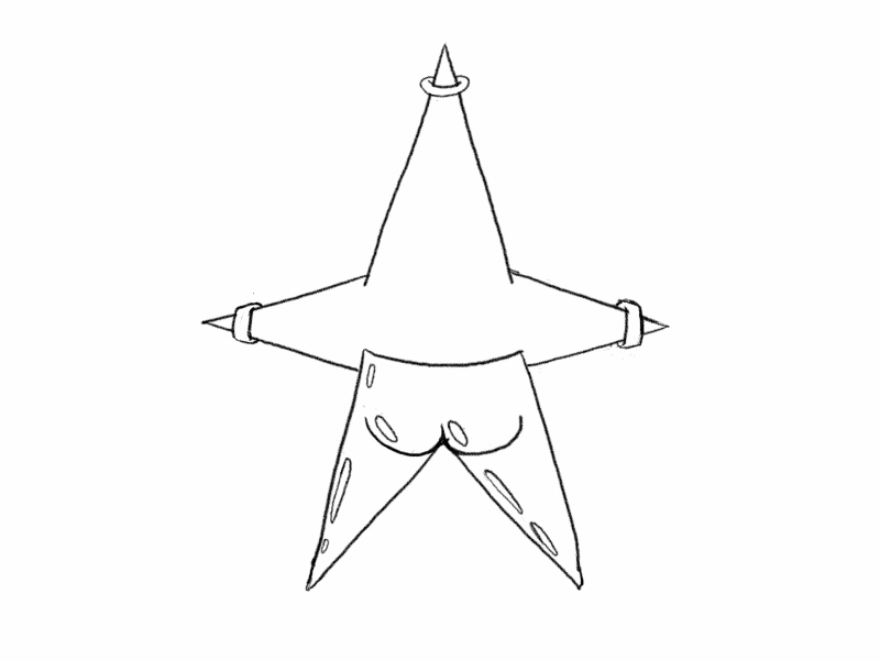 Anitober Day 08: Star 2d animación animation anitober art arte black and white cel animation character fit fitness frame by frame illustration inktober motion graphics star tvpaint