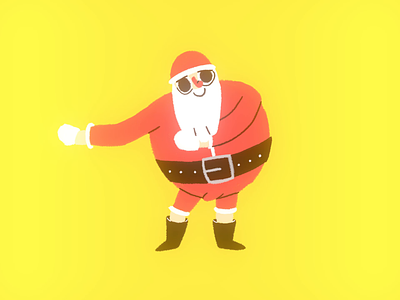 Santa doing The Floss 2d animación animation art arte cel animation frame by frame illustration motion graphics santa santa claus