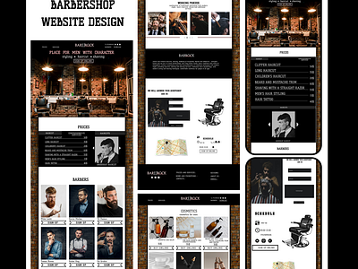 barbershop website design