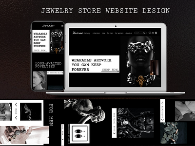 jewelry shop branding design figma illustration logo typography ui ux we web desing