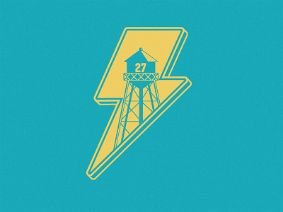 Inktober 2018, Thunder Prompt design illustration inktober inktober 2018 logo logo design thunder vector artwork vintage water tower