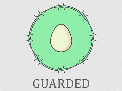 Guarded - Inktober 2018 Prompt design illustration logo typography