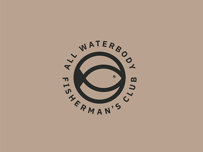 All Waterbody Fisherman's Club branding club concept fishing logo simple