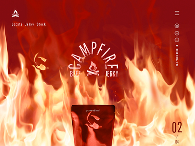 Campfire Website, packaging and logo design branding logo packaging red website