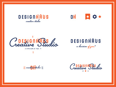 Designhaus Rebrand Exploration branding creative agency designhaus modern retro sans serif script star studio type lockup