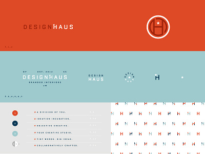 DesignHaus New Logo System agency branding circular icon lock up logo logo system pattern sans serif self promo star vintage inspired