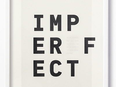 Brené Brown Imperfect DesignHaus Art Print