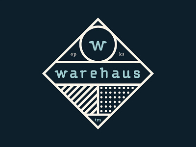Warehaus pop-up shop branding diamond logo pattern shop