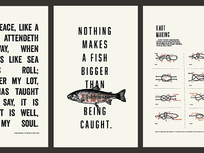 Posters for fishing cabin