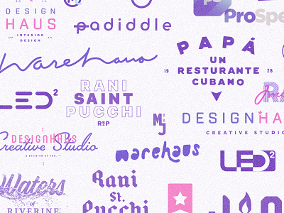Logo Year End Review collage collection logo logos review things not organized neatly