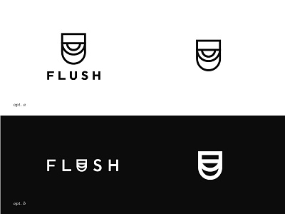 Flush it down branding logo minimal toilet