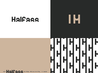 Never Halfass it brand concept butt cheek custom type i wish it was real pattern
