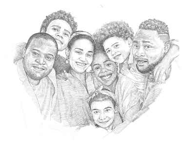 Family Portrait adobe photoshop illustration portrait sketch