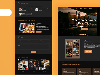 Restaurant Website app branding design graphic design logo restarant restaurant design restaurant ux restaurant website restaurent ui ui ui design ux ux design website