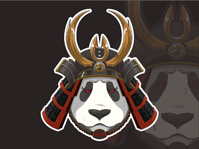 Panda warrior illustration