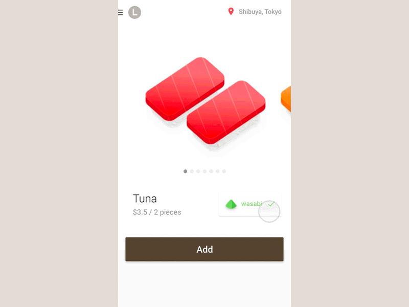 Sushi Order App order principle sushi