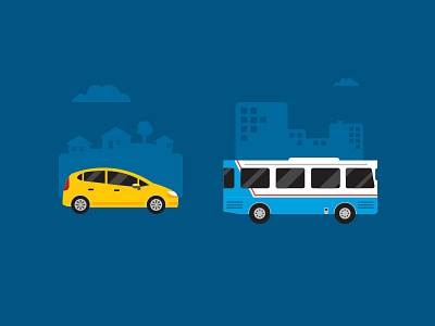 Some transporty illustrations bus car icon illustration transport