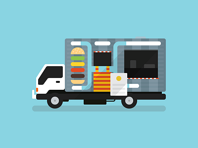 Burger Theory adelaide food truck illustration street food
