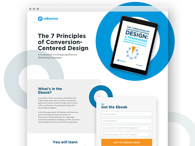 Conversion Centered Design Ebook Landing Page conversion design graphic design interactive design landing page landing page design layout lead generation unbounce web design web layout