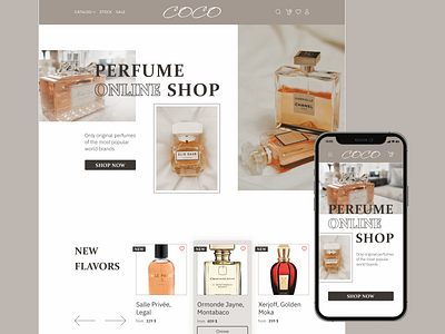 Perfume online store design ui web design