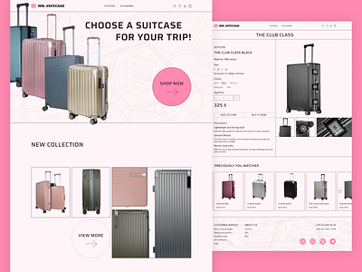 Mr. Suitcase (concept) design figma ui web design