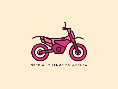 Hello Dribbble debut icon moto motorcycle