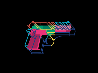 Skeng color desert eagle gun illustration illustrator overlay pistol skeng vector