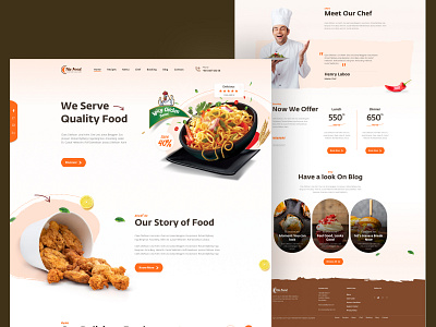 Food Landing Page UI Design