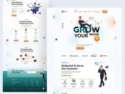 Digital Marketing Landing Page UI Design digital marketing ui uiux web design service