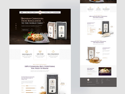 Food Landing Page UI Design rice ui uiux