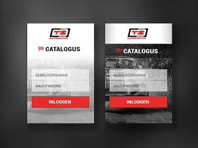 Catalog mobile inlog - Concept