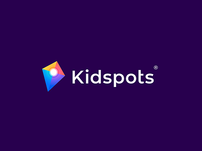 Kidspots kid kidspots kite logo logotype pin spots