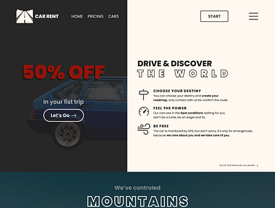 Car Rent graphic design ui