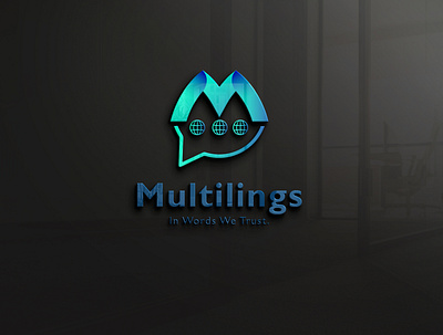 Multilings Company Logo Design brand identity branding design graphic design illustration logo logo design multilings company logo design