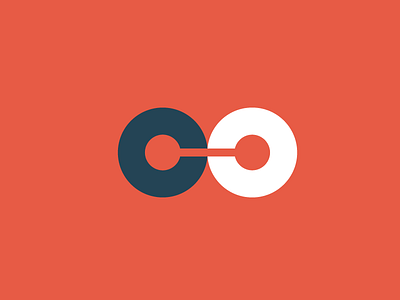 Connection, letter C logo concept