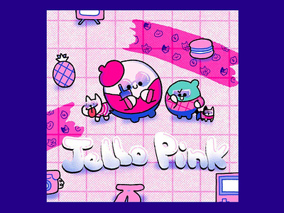 Jello Pink design illustration illustration art jello pink