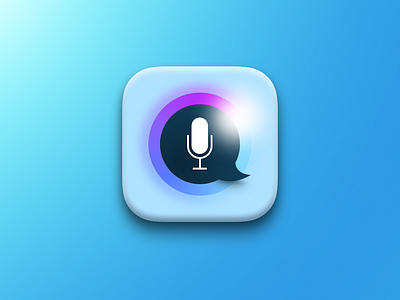 Icon Voice Translator gradient icon ios shadows sketch tutorial