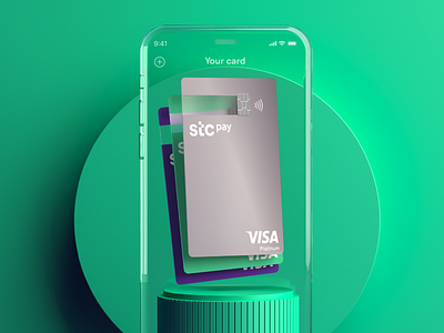 credit card app 3d app c4d card cinema4d credit glass illustration phone product render ui uxui