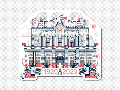 100 Years of Kupalauski Theater Sticker