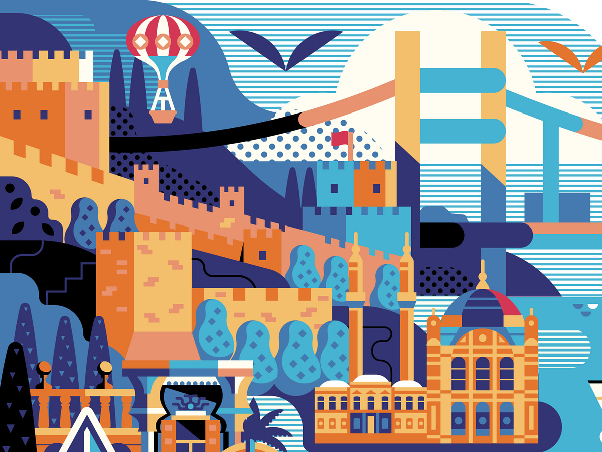 Istanbul Travel Poster by Alex Krugli on Dribbble
