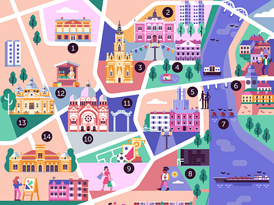 Novi Sad City Map Poster by Alex Krugli on Dribbble