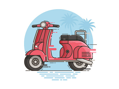 Keep Calm and Ride Your Scooter beach moped motor bike motorcycle pink scooter seaside summer travel