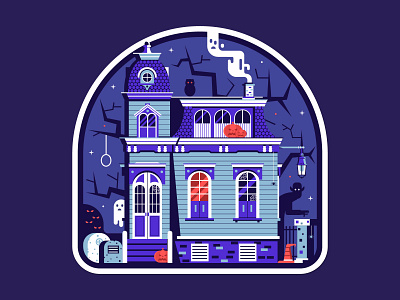 Halloween Spooky House Sticker