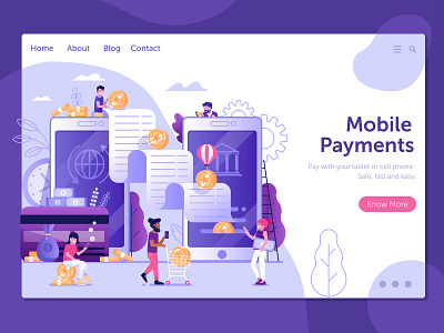 Mobile Payment Landing Page Concept