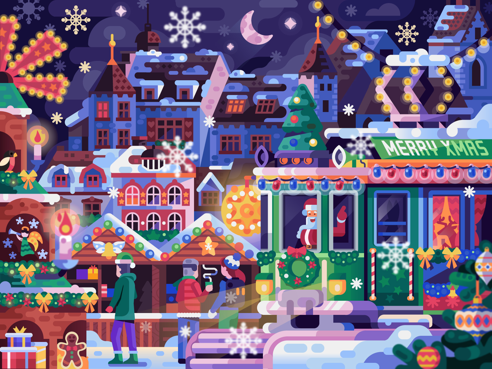 Basel Christmas Market by Alex Krugli on Dribbble