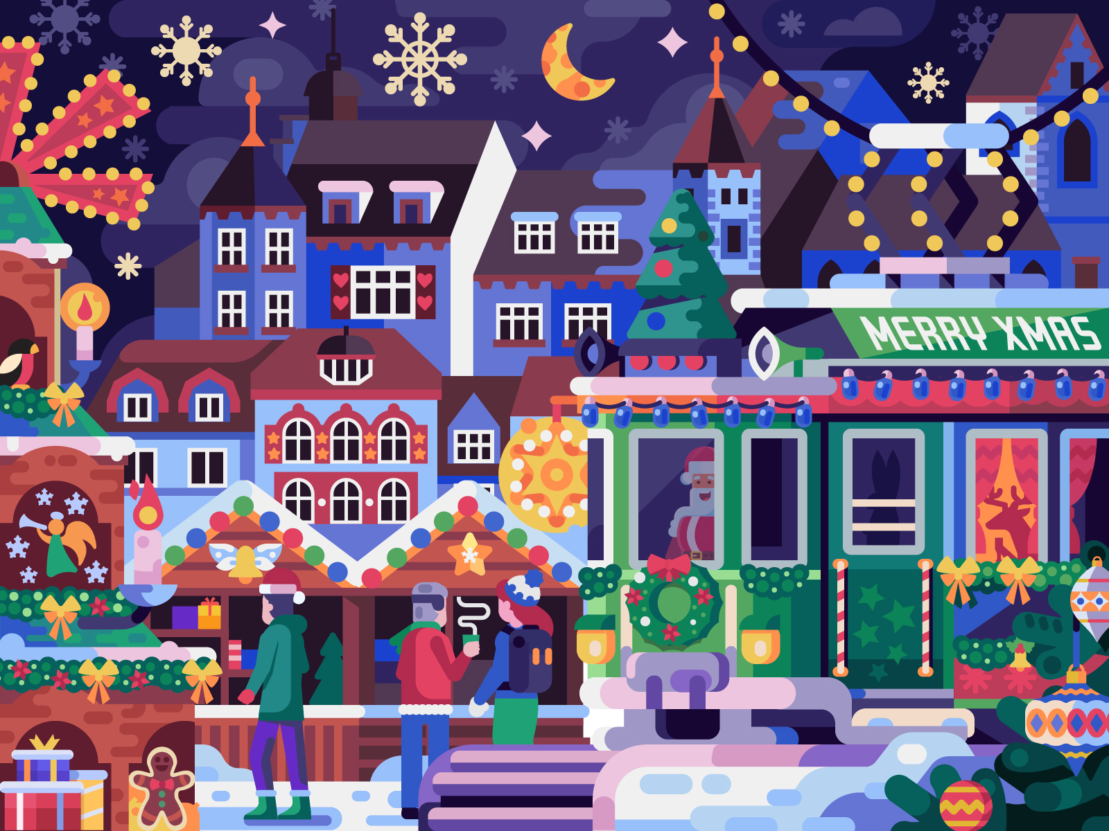 Basel Christmas Market by Alex Krugli on Dribbble