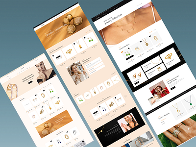 Jewellery E-commerce Home Page Design e commerce design jewellery design jewellery uiux shopify design wordpress design